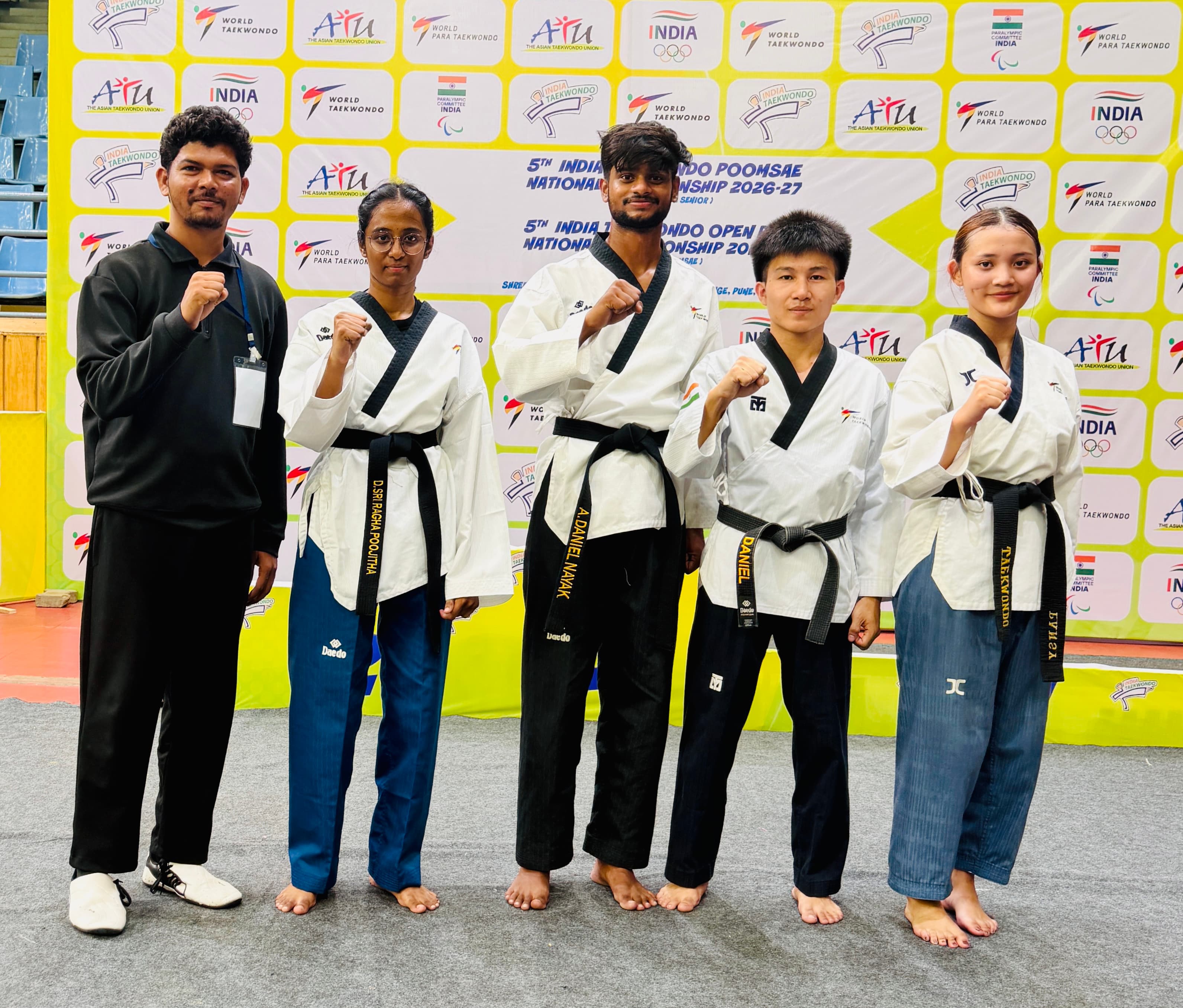 Team at the India Taekwondo Poomsae National Championship
